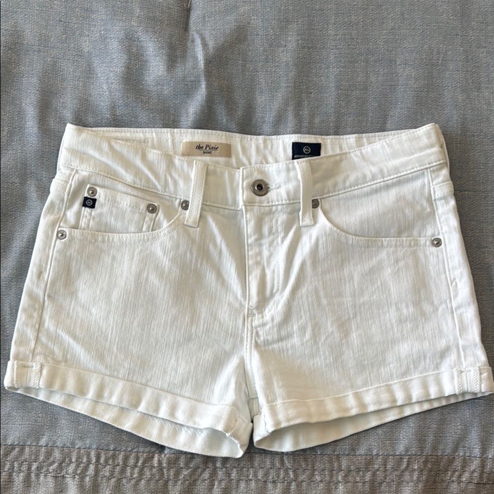 The pixie AG White Denim Shorts like new